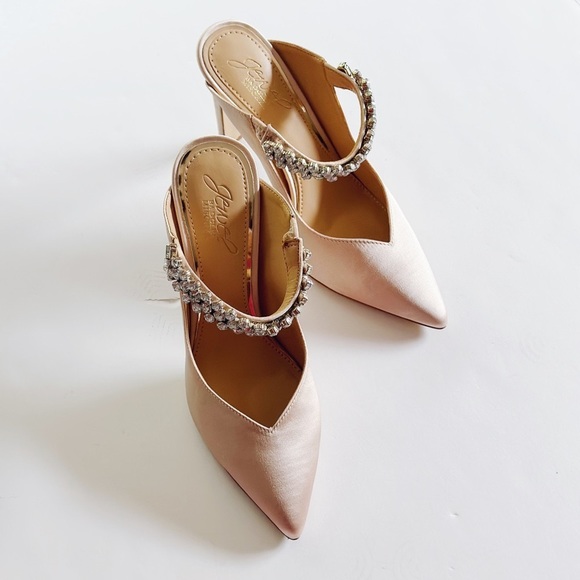 Badgley Mischka Shoes Badgley Mischka Jeweled Embellished Satin